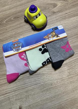 Дитячі демісезонні теплі шкарпетки для дівчаток 31/34 щенячий патруль