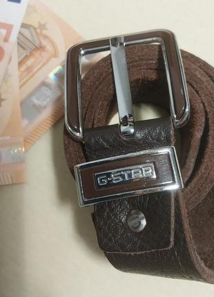 Брендовий стильний шкіряний ремінь g-star raw3 фото
