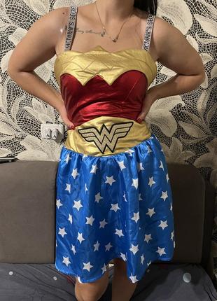 Карнавальный костюм чудо женщина хеллоуин супергерой лига справедливости