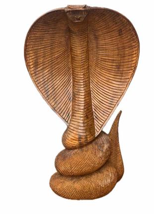 Статуетка кобра дерев'яна різьблена висота 40см