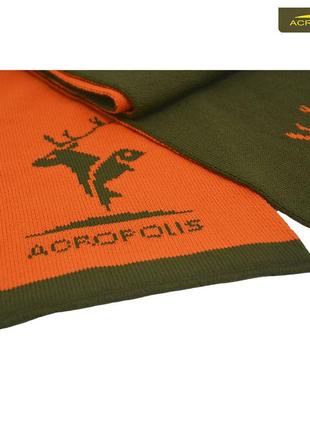 Двосторонній сигнальний шарф помаранчевий/олива acropolis сш-23 фото