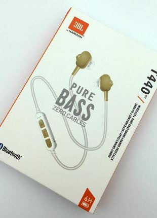 Hands free гарнітура/навушники bluetooth jbl t440 gold