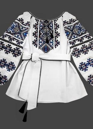 Вишиванка трембіта . жіноча вишиванка з льону. сорочка з вишивкою