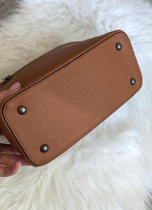 Сумка кожаная на текстильной ручке + длина в комплекте