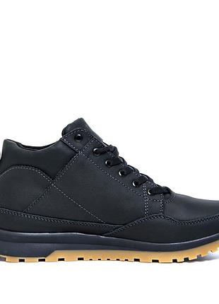 Мужские  зимние кожаные кроссовки  new balance clasic black2 фото