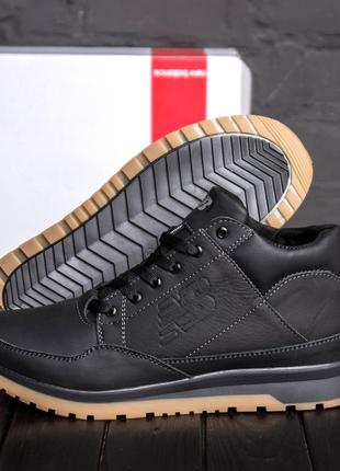 Мужские  зимние кожаные кроссовки  new balance clasic black6 фото