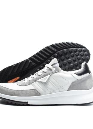 Мужские кожаные кроссовки retropy grey