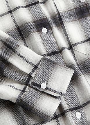 Нова бавовняна фланелева тепленька рубашка, сорочка оверсайз h&m