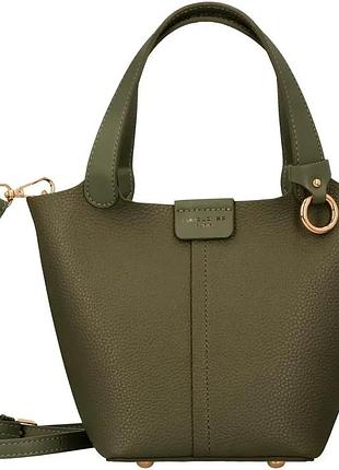 Жіноча міська сумка кросс-боді david jones зелена сумка з двома короткими ручками та плечовим ременем еко-шкіра