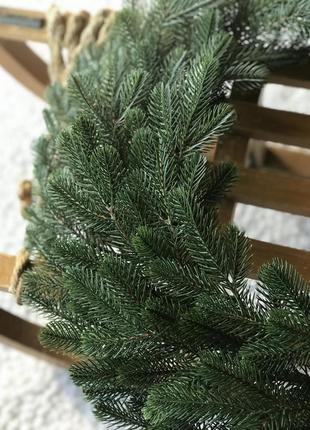 Венок хвойный рождественский traditional литой d-50 см зеленый5 фото