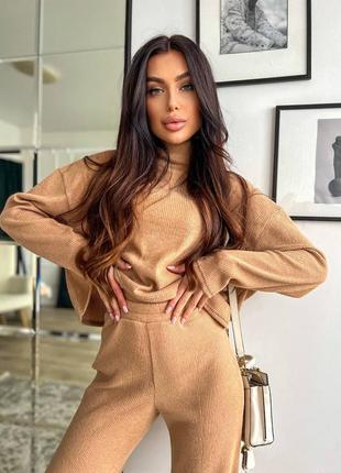 Ангоровий костюмчик гольф та штани палаццо7 фото