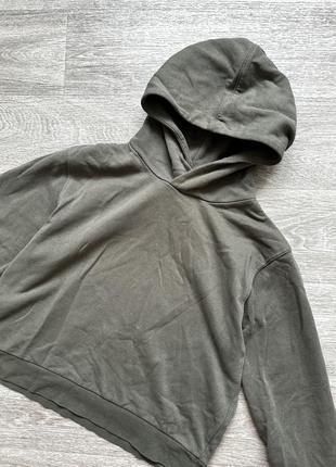 Легкий худі кофта з капюшоном h&m 36/s хакі 2