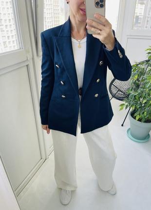 Zara двубортний пиджак жакет блейзер