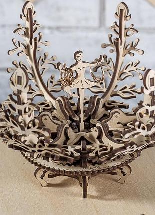 3д-конструктор, деревянный пазл ugears "механический цветок"