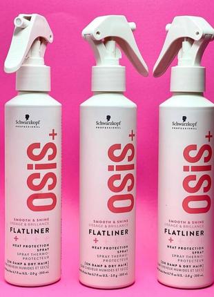 Термозащитная сыворотка для волос schwarzkopf osis+ flatliner