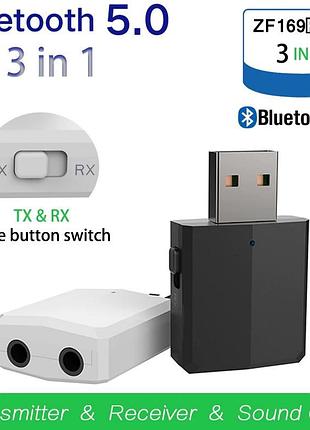 Передавач і приймач zf-169 plus 3 в 1 bluetooth 5.0
