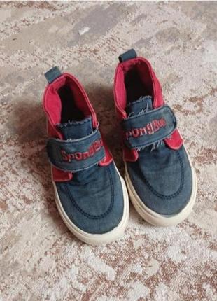 Кеди високі джинсові