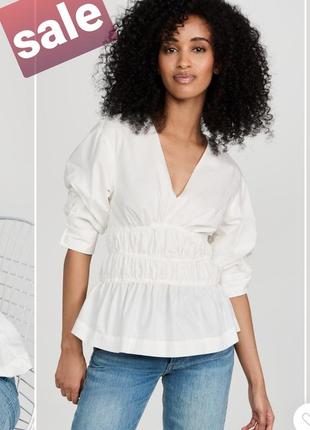 Хлопковая стильная рубашка цвета айвори #635#