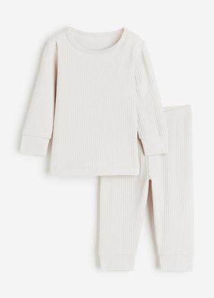 Комплект детский 86см, 12-18месяц, h&m, 1-2роки, реглан+брюки детские, костюм в рубчик
