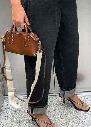 Сумка крос-боді zara з двома шлейками