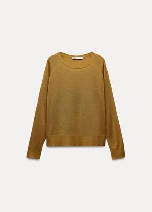 Базовий тонкий трикотажний светр zara