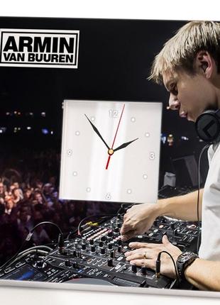 Часы "armin van buuren" подарок для фанатов электронной и техно музыки, музыкантов, декор в бар, клу