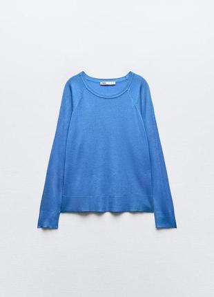 Базовый тонкий трикотажный свитер zara