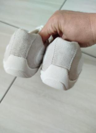 Белые кожаные кроссовки кожа +замш натуральные