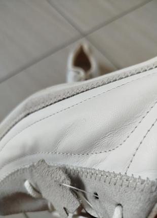 Белые кожаные кроссовки кожа +замш натуральные