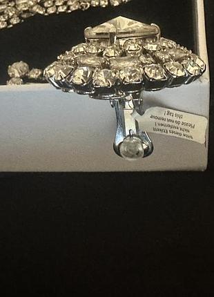 Alessandra 76 новые с бирками серебряные клипсы премиум бренда с камнями swarovski