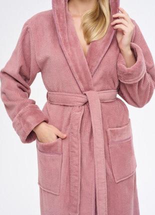 Женский домашний халат nusa размер м цвет пудра 3873