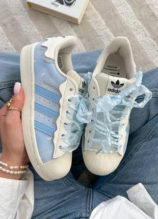 Женские кроссовки adidas superstar blue * izd
