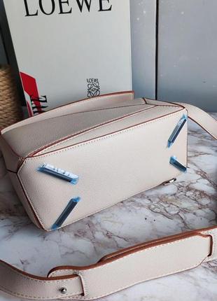Женская кожаная сумка loewe puzzle, брендовая сумка, сумка через плечо, сумка натуральная кожа6 фото