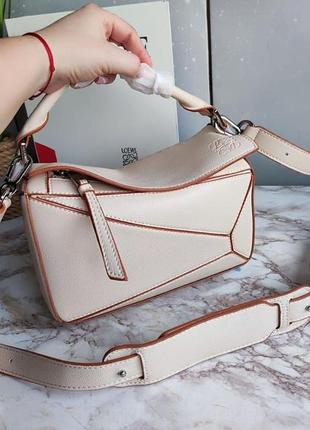 Женская кожаная сумка loewe puzzle, брендовая сумка, сумка через плечо, сумка натуральная кожа4 фото