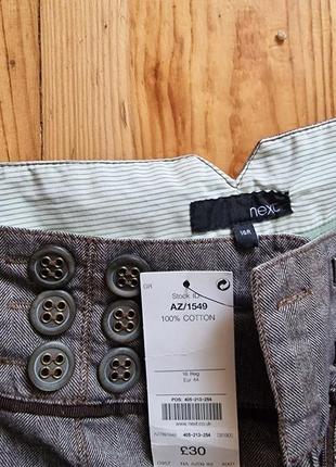 Фирменные английские женские хлопковые брюки next,новые с бирками,размер 16анг.6 фото