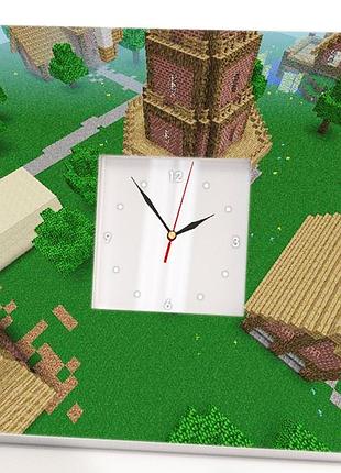 Стильний годинник «майнкрафт. minecraft» для інтер'єру дитячої кімнати, спальні, подарунок