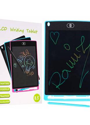 Інтерактивний планшет для малювання для дітей 3+, 8,5" + стилус + барвисті малюнки