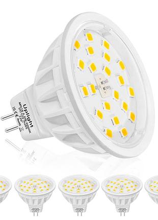 Світлодіодні лампи uplight mr16 gu 6 шт, холодний білий 6000 к, 5,5 вт, еквівалент 50-60 вт