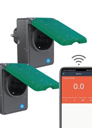 Розумна настінна розетка ucomen wlan 2 шт |  зовнішня розетка, розетка для розумного будинку
