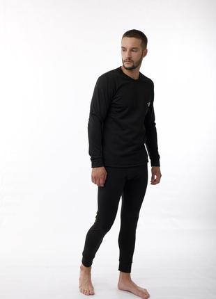 Термобелье мужское зимнее the north face черный теплый комплект кофта и штаны на флисе на зиму с начесом2 фото