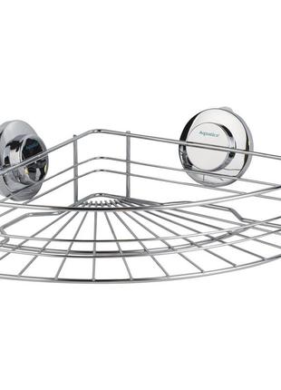 Кошик кутовий на вакуумних присосках для ванної кімнати міцний і легкий для зберігання аксесуарів gl-55