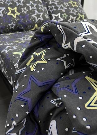 👍👍💜 постельное теплое байечка фланель упаковкистан звезды