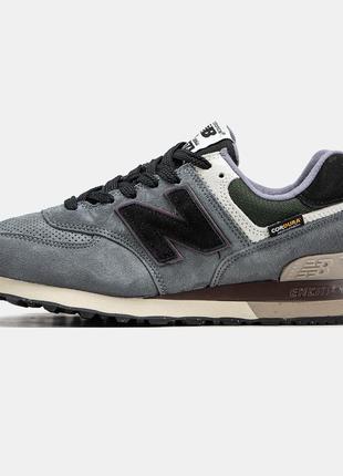 New balance 574 cordura grey black green, мужские кроссовки серые демисезонные, кроссовки мужественные Mever belанс, мужские кроссовки