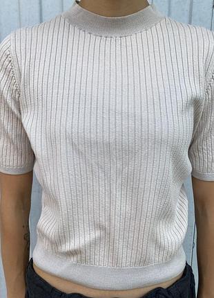 Жіночий светр з коротким рукавом / вʼязаний топ