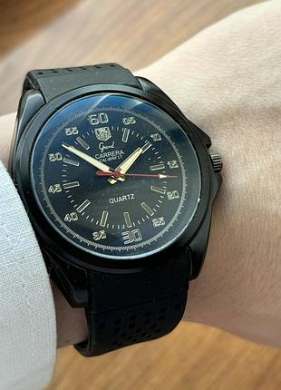 Мужские часы на силиконовые ремешки carrera черного цвета