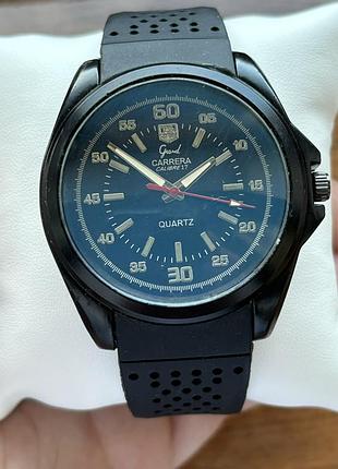 Мужские часы на силиконовые ремешки carrera черного цвета