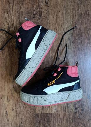 Puma ботінки демісезон, високі кросівки, кроси на платформі, чоботи
