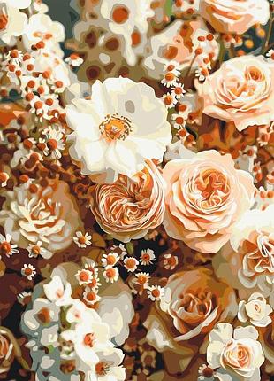 Картина по номерам цветы. нежные розы 40*50 см оригами lw 30510