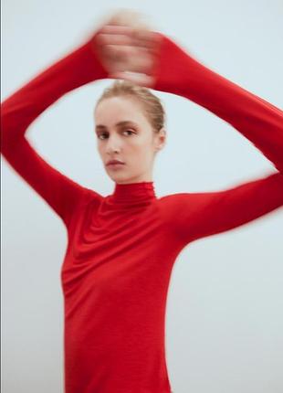 Zara небримый свитер в полоску свитерик альпака цвета