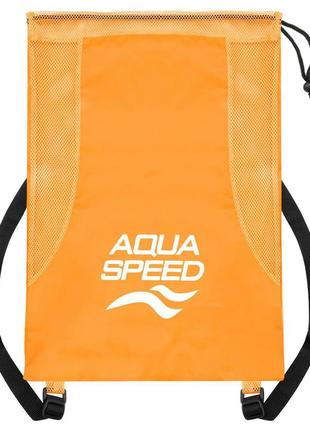Сумка сітчаста aqua speed mesh back pack 61162 помаранчевий, чорний уні 51x36 см